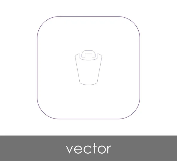 Vektor Illustration Design Des Mülleimer Symbols — Stockvektor