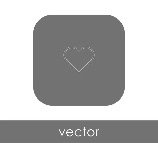 Corazón Icono Web Vector Ilustración — Vector de stock