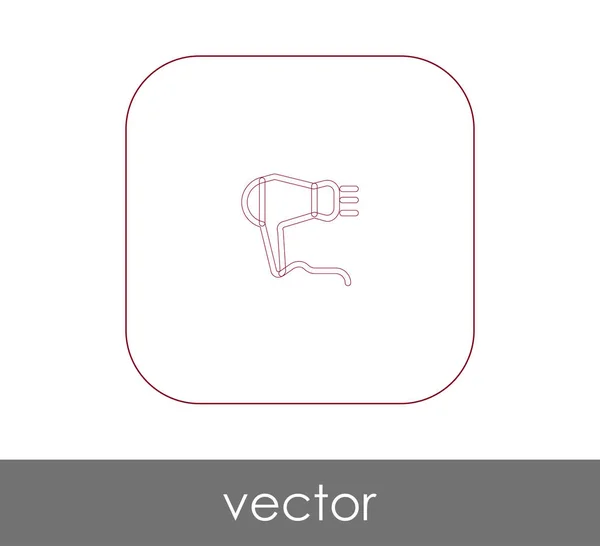 Hairdryer Web Icon Vector Illustration — Stock Vector