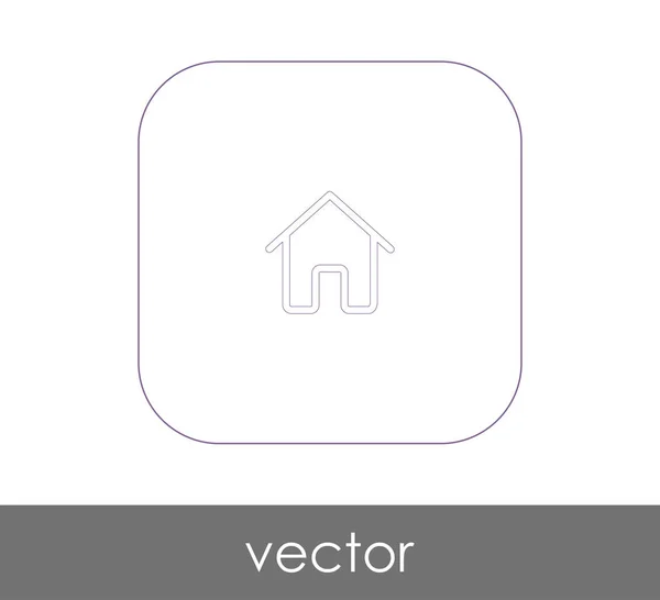 Иконка Домашней Страницы Векторная Иллюстрация — стоковый вектор