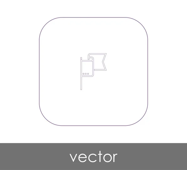 Vlag Pictogram Vector Illustratie — Stockvector