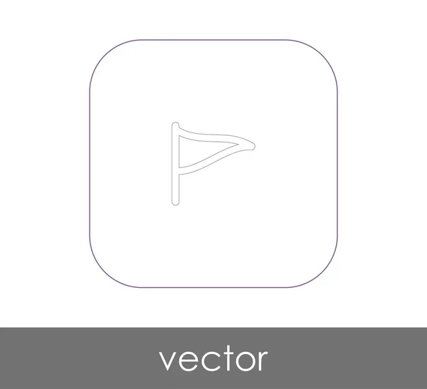 Vlag Pictogram Vector Illustratie — Stockvector