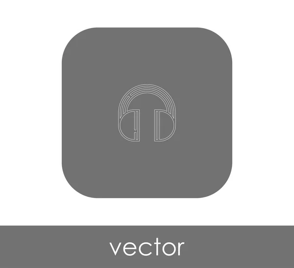 Headphones Ícone Vetor Ilustração Logotipo — Vetor de Stock