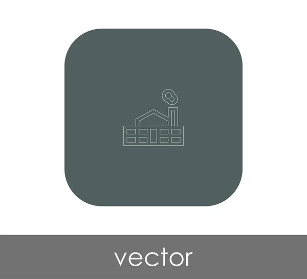 Factory flat icon — Stock Vector