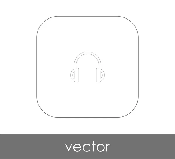 Headphones ícone web — Vetor de Stock