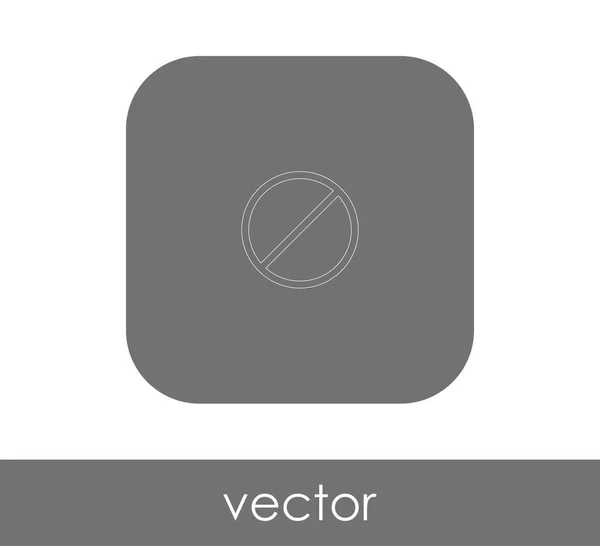 Icono Signo Prohibido Para Diseño Web Aplicaciones Ilustración Vectorial — Vector de stock