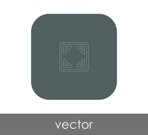 Pictogram uitvouwen — Stockvector