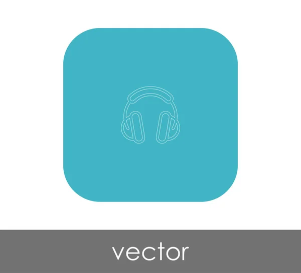 Kopfhörer Zeichen Symbol Vektorabbildung — Stockvektor