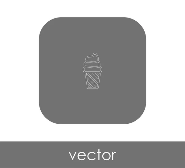 Иконка Мороженого Веб Дизайна Приложений — стоковый вектор