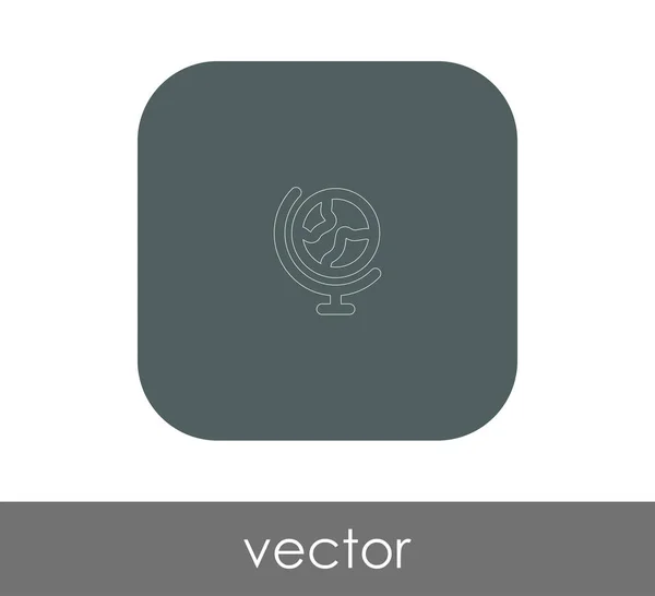 World Globe Icon Web Design Applications Vector Illustration — Stock Vector