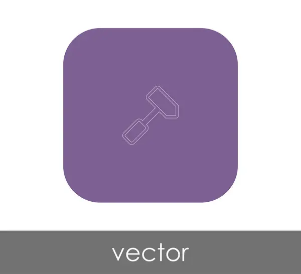 Herramienta Martillo Icono Plano Vector Ilustración — Vector de stock