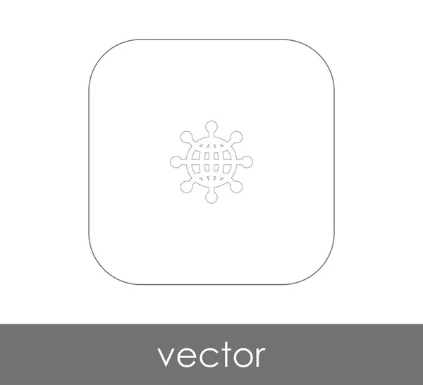 Icône Web Globe Illustration Vectorielle — Image vectorielle
