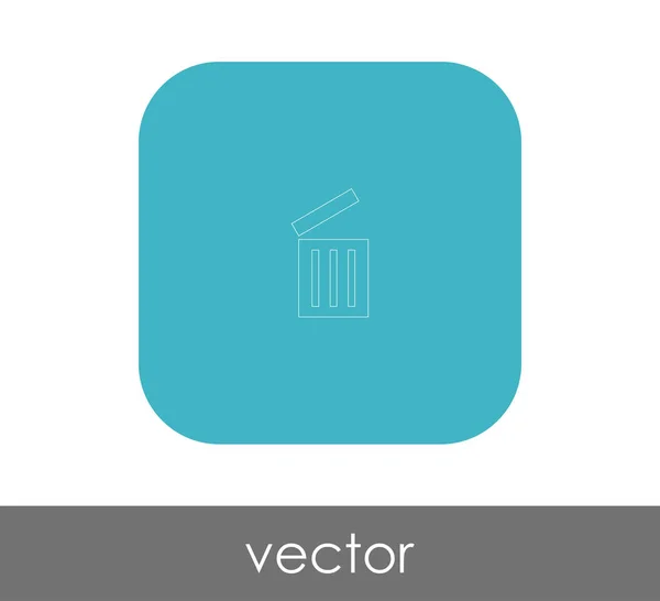 Vector Ilustración Diseño Basura Icono Papelera — Vector de stock