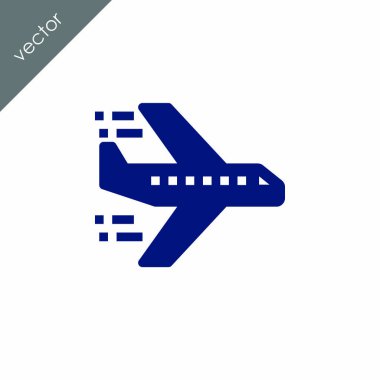 Uçak işareti simgesi, vektör çizim