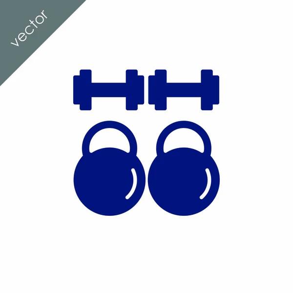 Hanteltraining Symbol Vektorillustration — Stockvektor