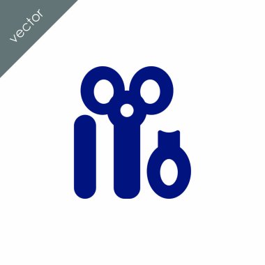 tırnak makası simgesi, illüstrasyon vektör