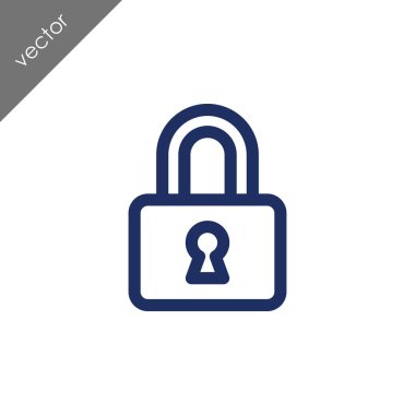 Bir kilit simgesi, vektör çizim