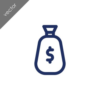 para çantası simgesi, vektör illüstrasyonu