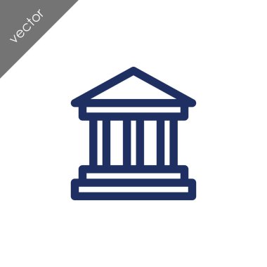 Finansal kurum yapısı kutsal kişilerin resmi, vektör çizim