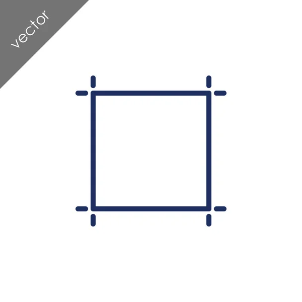 Seleccionar Icono Área Ilustración Vectorial — Vector de stock
