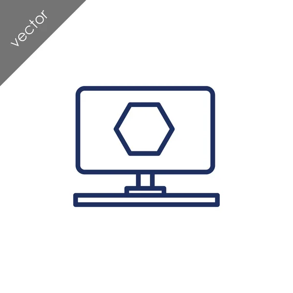 Bildschirmpräsentation Vektor Illustration — Stockvektor