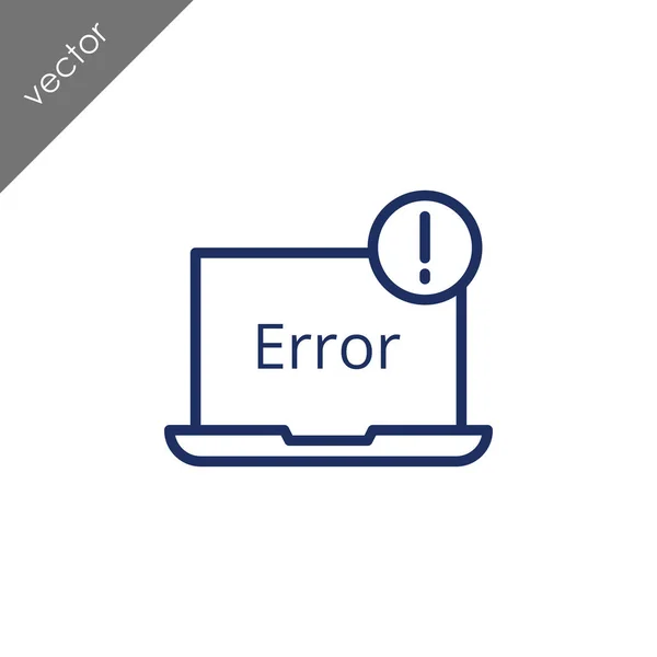 Icono Error Software Ilustración Vectorial — Vector de stock
