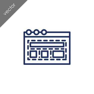 Tarayıcı düzeni simgesini, vektör çizim