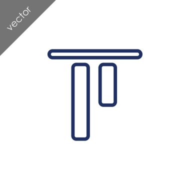 Dikey Hizala nesneleri üst simge, vektör çizim