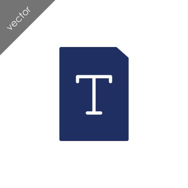 Metin dosya simgesini, vektör çizim