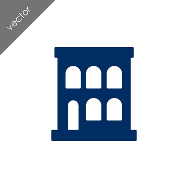 ev düz simgesi, vektör illüstrasyonu