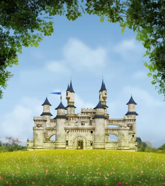 Romantische Fantasy Castle — Stockfoto