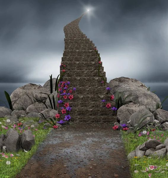 Magiczne schody do nieba — Zdjęcie stockowe