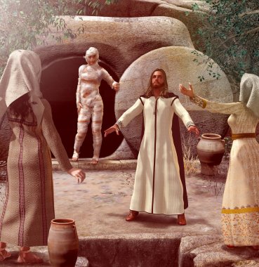 İsa'nın ölümden Lazarus'un yükseltir