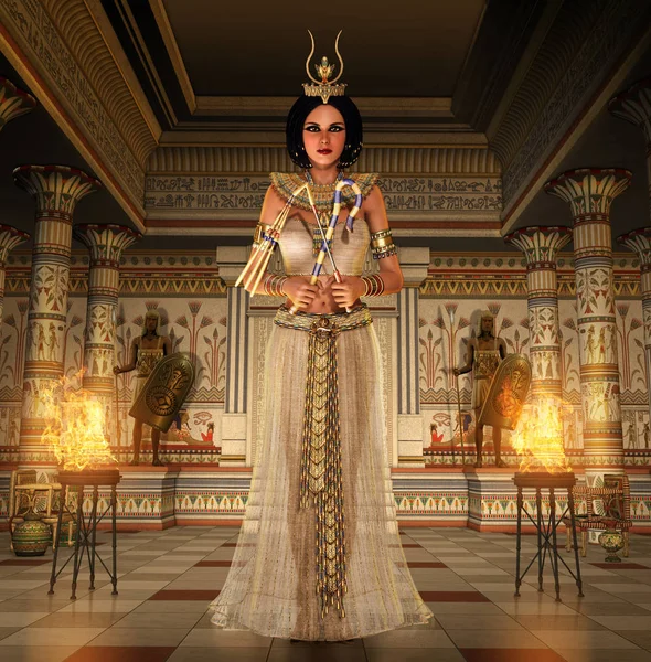 Mısır firavunu Kleopatra güç belirtileri holding son — Stok fotoğraf