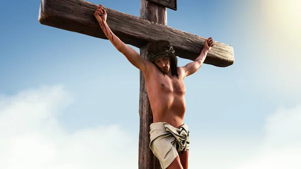 Primer Plano Jesucristo Cruz Inri Ilustración —  Fotos de Stock
