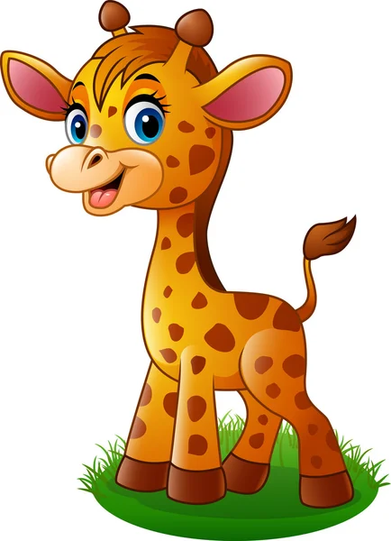 Dibujos animados bebé jirafa — Vector de stock