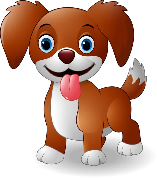 Lindo bebé perro de dibujos animados — Vector de stock