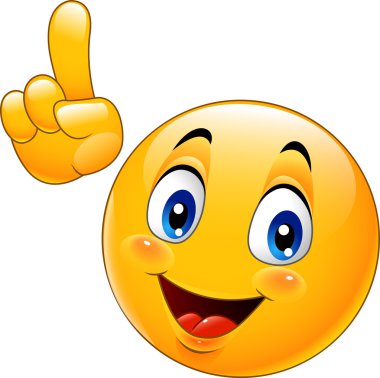 Bir şey anlatmaya karikatür smiley ifade