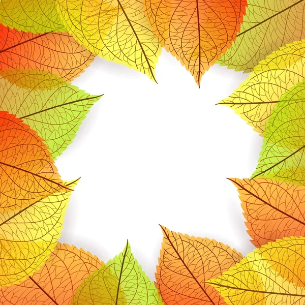 Fond avec styliser feuilles d'automne — Image vectorielle