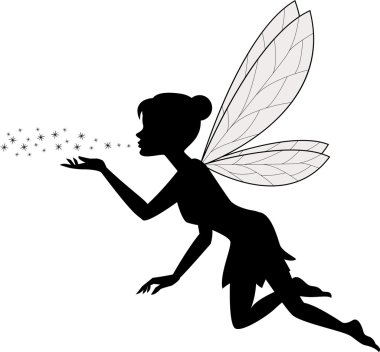 Cute fairy flying clipart