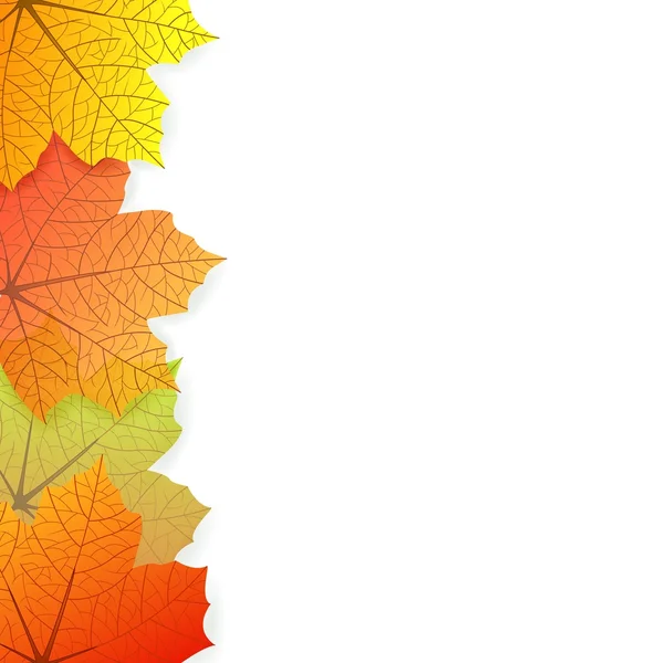 Fundo com folhas de outono estilizadas —  Vetores de Stock