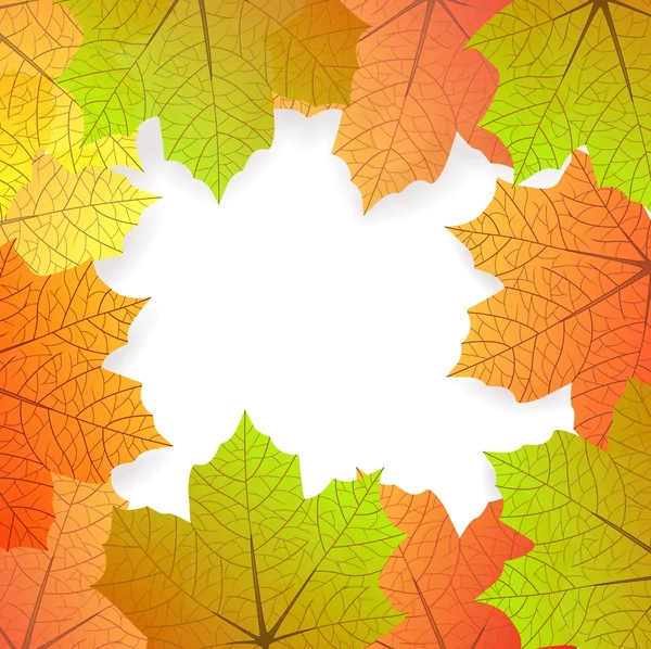 Fundo com folhas de outono estilizadas —  Vetores de Stock