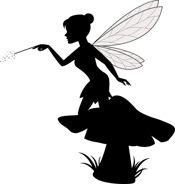 Fairy vifta med sin trollstav — Stock vektor
