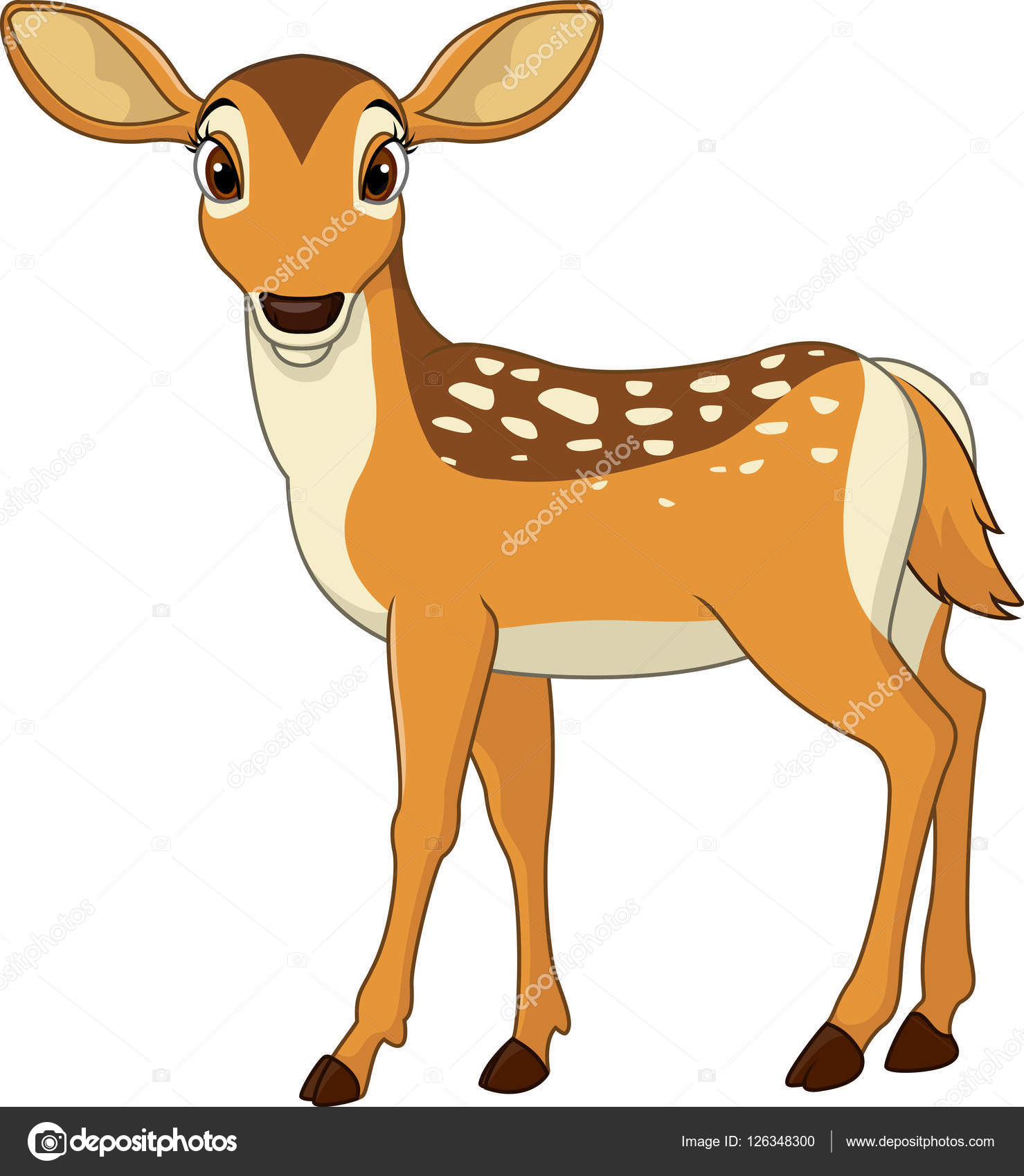 Cute deer cartoon Stock Vector Image by ©dreamcreation01 #126348300