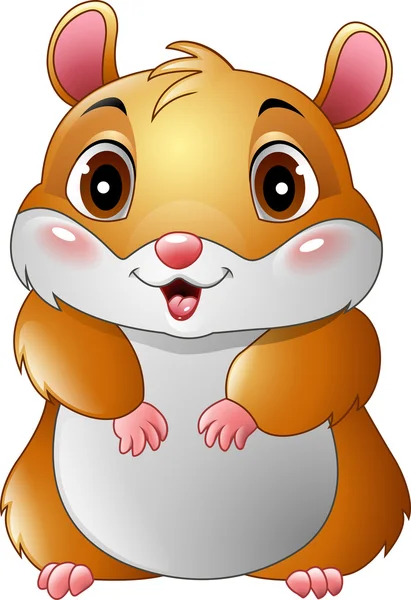 Cartoon smiling hamster — Stock Vector