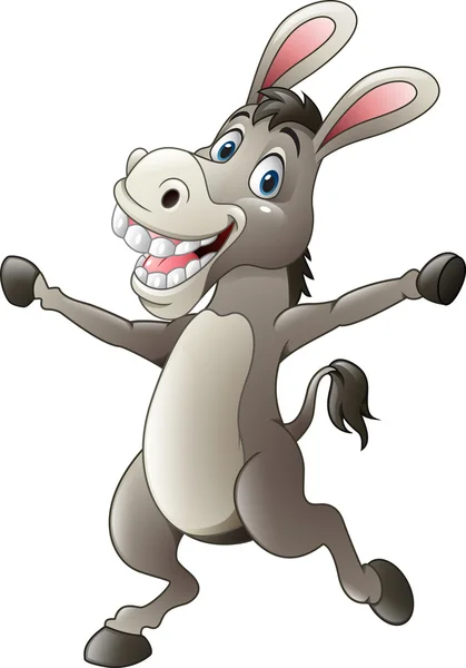 Cartoon funny donkey — Stock Vector