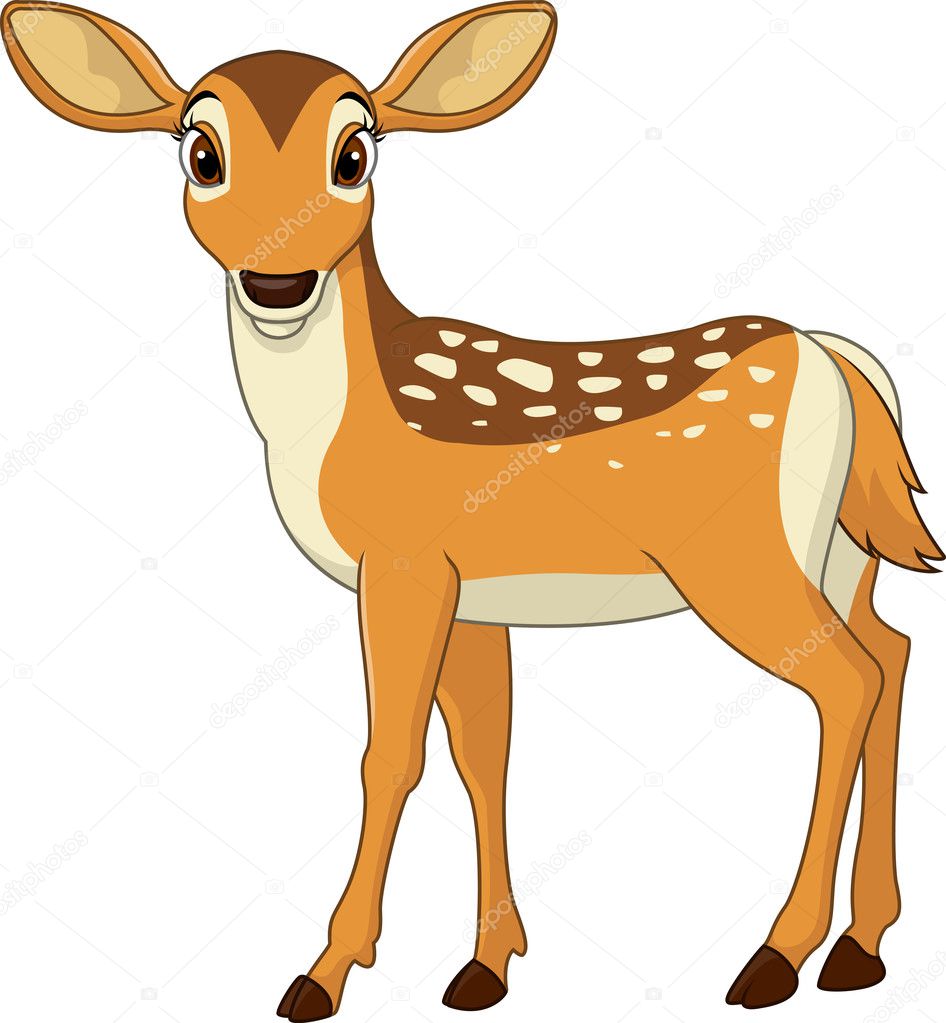 Cute deer cartoon — Stock Vector © dreamcreation01 126348300