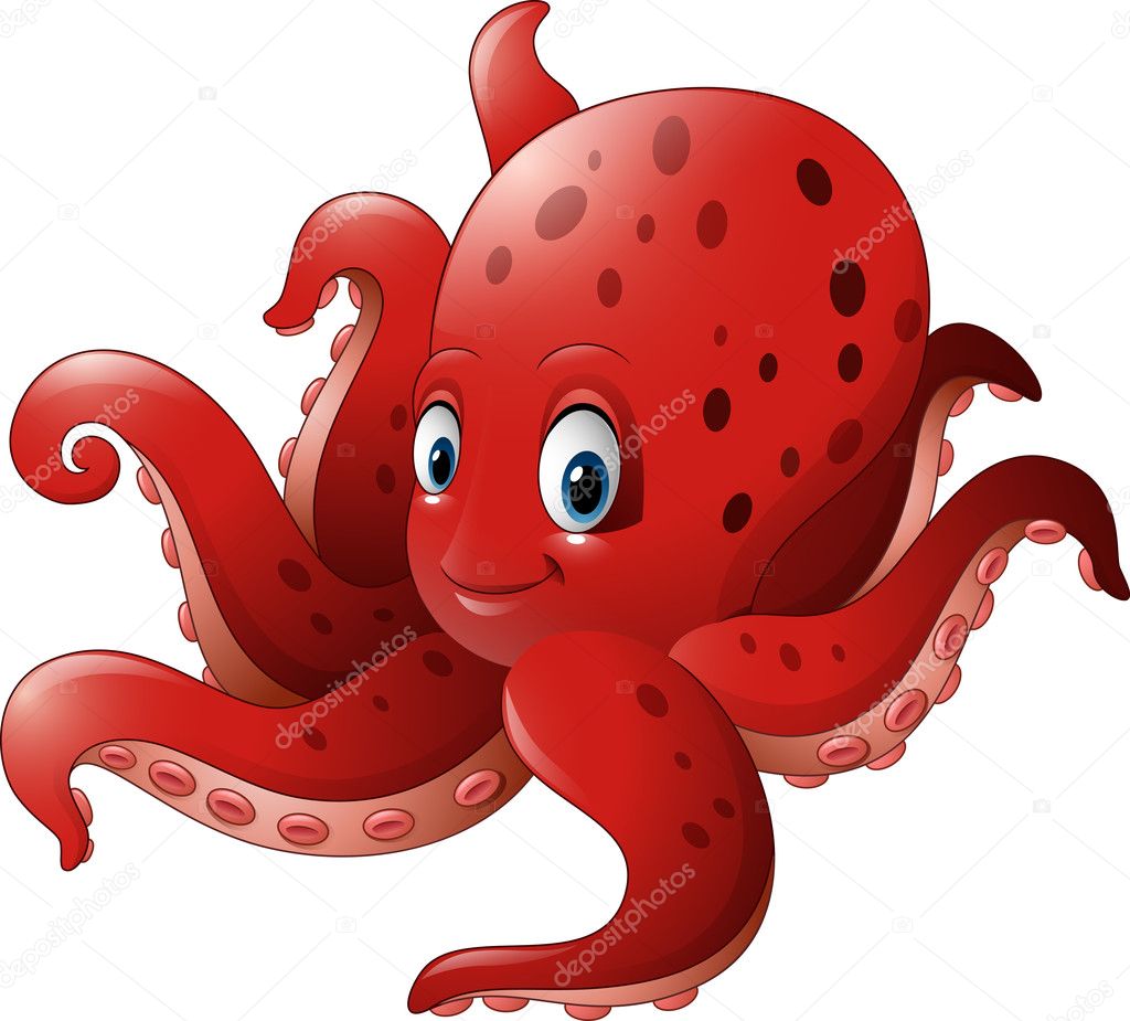 Octopus cartoon Vector Art Stock Images | Depositphotos