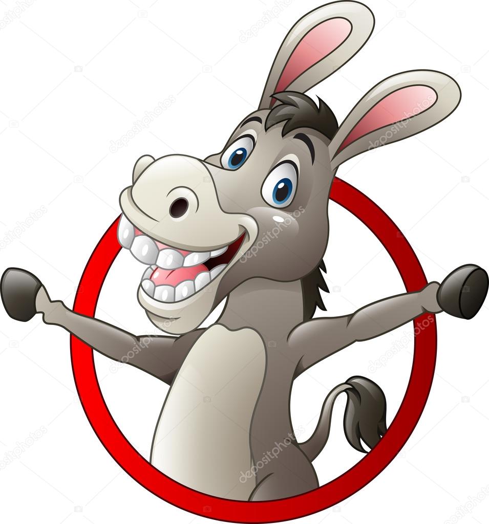 Cartoon funny donkey