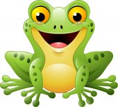 Roztomilý kreslený žába